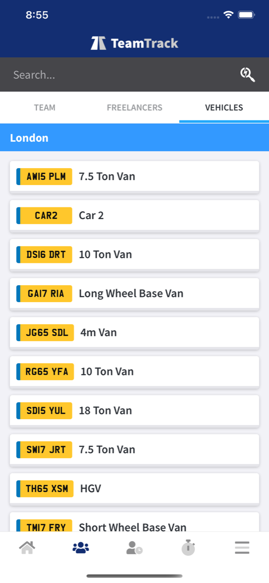 TeamTrack App In Action: Vehicles And Resources