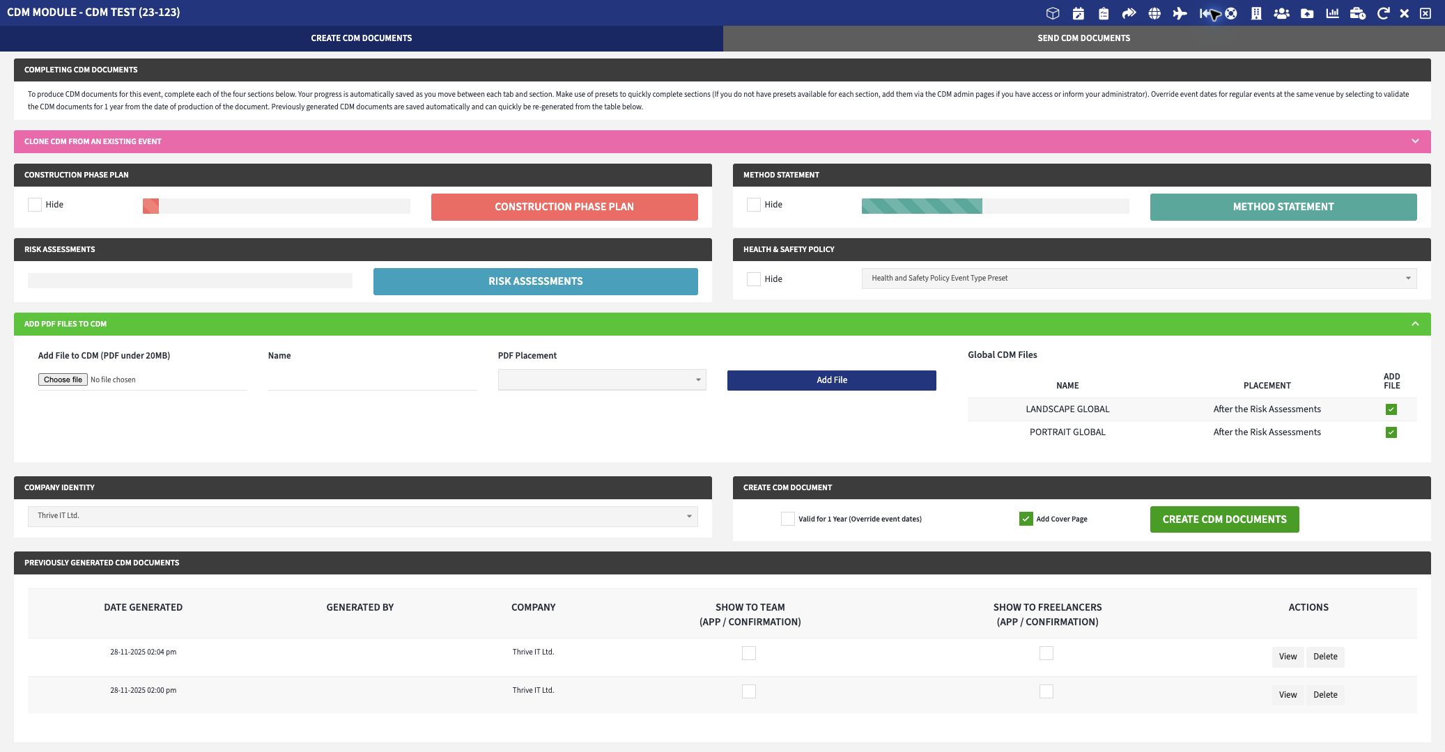 Documents & compliance in TeamTrack