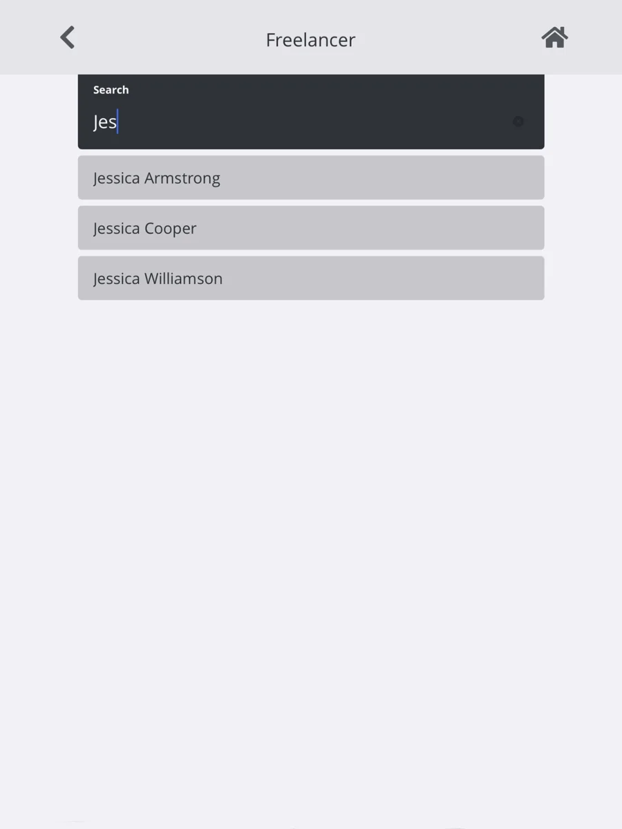 TimeCard App In Action: Freelancer Search And Sign-In